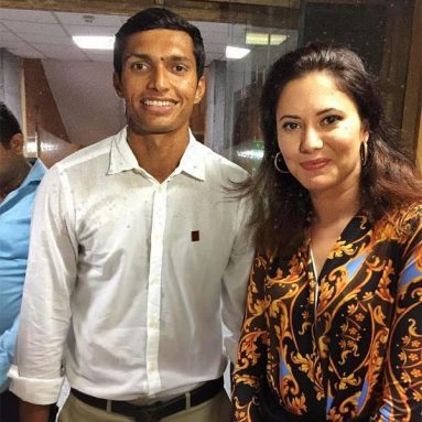 With cricketer Navdeep Saini