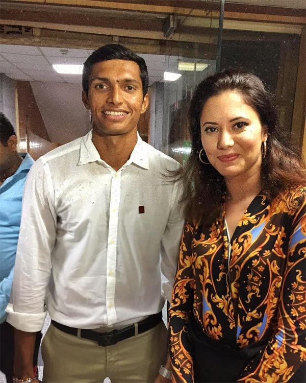With cricketer Navdeep Saini